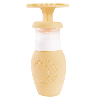 

2-in-1 70ml Portable Silicone Squeeze Bottle with Detachable Cleaning Face Brush Shampoo Lotion Container Empty Bottles Travel Acc