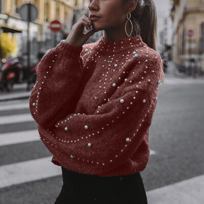

〖Follure〗Womens Casual Sweater Thick Needle Long Sleeve O-Neck Pullover Sweater