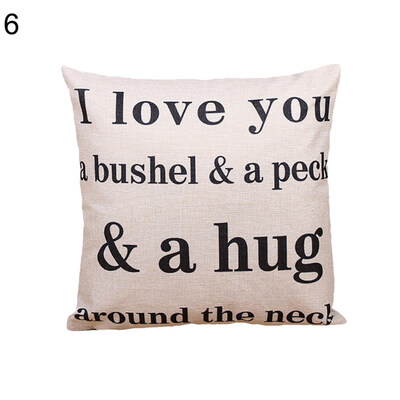 

Love Dream Hug Peace Pillow Cover Cushion Case Home Car Sofa Bedroom Hotel Decor