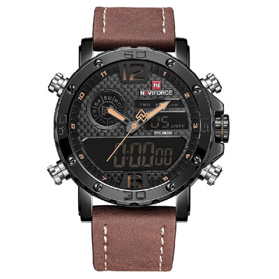 

NAVIFORCE NF9134 Quartz Fashion Watch Men Watches Top Brand Luxury Male Clock Business Military Dual Display 30M Waterproof Wrist