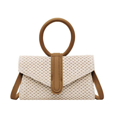 

PU Leather Straw Circle Handbags Shoulder Packs Women Flap Crossbody Bags