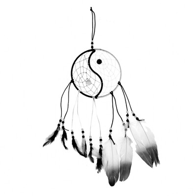

Taiji Dream Catcher with feather wall or car hanging A Decoration ornament