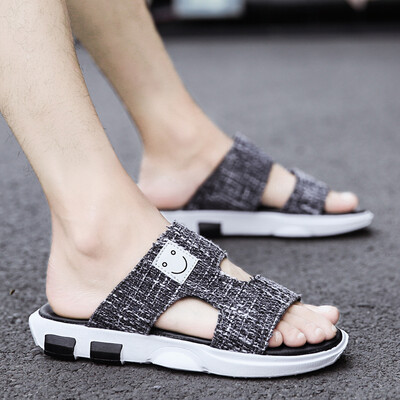 

Slippers mens summer fashion wear a word drag mens soft bottom non-slip outdoor beach tide slippers