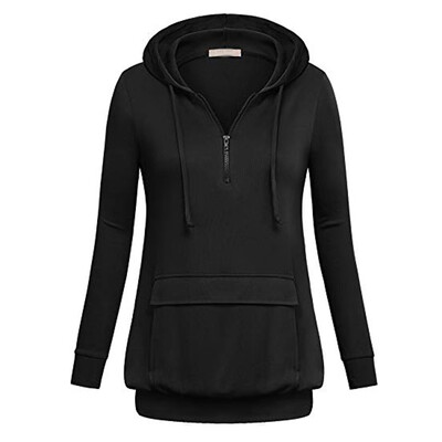 

Starmoon Women Plus Size Long Sleeve Solid Sweatshirt Pocket Hooded Pullover Tops Shirt
