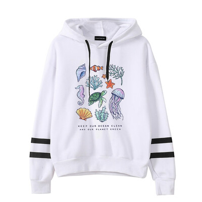 

Womens Casual Flower Species&Sea Animal Species Pullover Hoodies Sweaters Autumn And Winter