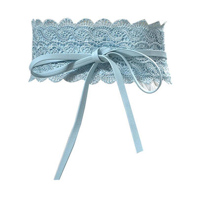 

Fashion Wide Lace Tie-up Women Waistband Dress Party Waist Band Belt Sash Decor