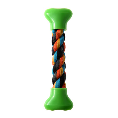 

Creative Pet Dog Puppy Supplies Plastic Cotton Braided Chew Knot Bone Toy