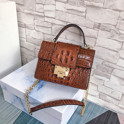 

Tailored Fashion Women Vintage Alligator Leather Crossbody Bags Messenger Bags Handle bag