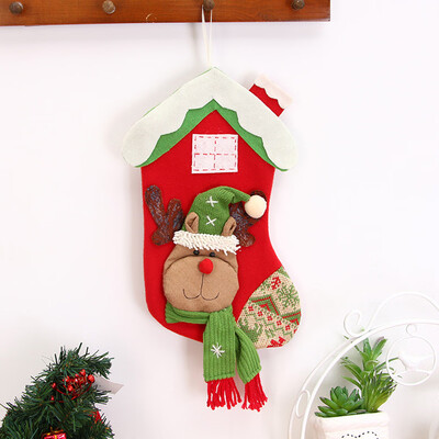 

〖Follure〗Christmas gifts Candy Beads Christmas Santa Claus Snowman Socks Decorations