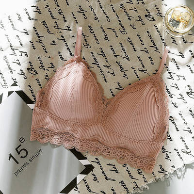 

Women Lace Padded Bralette Sexy Bra Cotton Lingerie Breathable Underwear Wireless Padded Seamless Bra