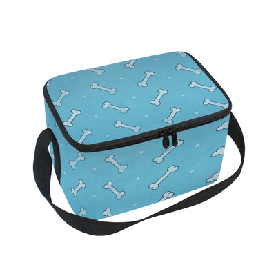 

ALAZA Lunch Box Insulated Dog Bone Lunch Bag Large Cooler Tote Bagfor Men Women