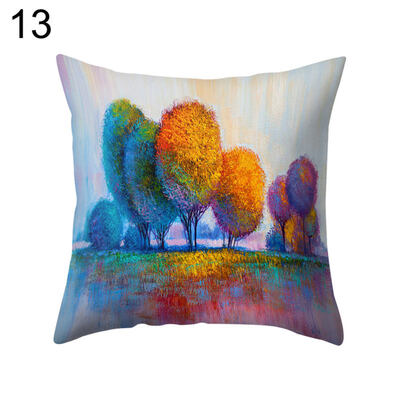 

Multi-Color Tree Printed Square Throw Pillow Case Cushion Cover Bedding Articles