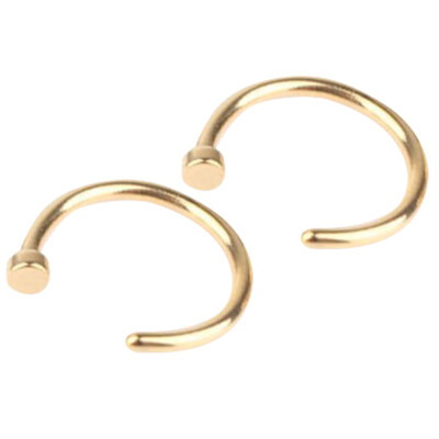 

10PcsSet Small Thin Surgical Steel Open Nose Ring Hoop Piercing Stud