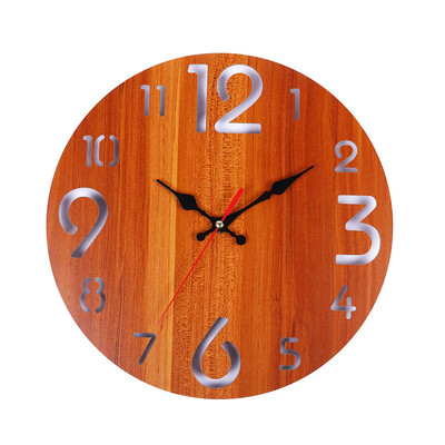 

Gobestart Vintage Rustic Wooden Wall Clock Antique Shabby Retro Home Kitchen Room Decor