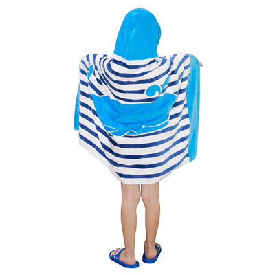 

Kids Hooded Beach Towel Blanket Cotton Super Absorbent Cute Catoon Bath Swim Pool Towel Cape Cloak Boy Girl Dinosaur