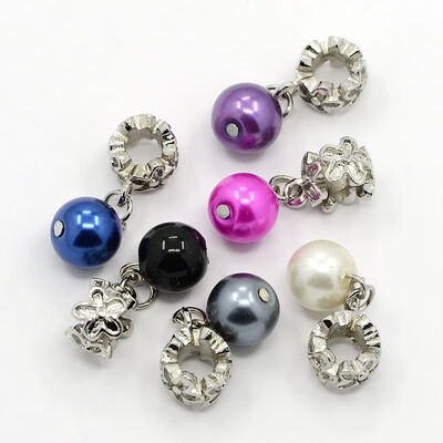

Large Hole Platinum Plated Alloy European Dangle Beads with Round Acrylic Beads Mixed Color 28mm Hole 5mm
