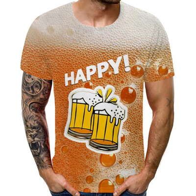 

Toponeto Mens Summer New Style 3D Printed Short Sleeves Fashion Comfort Blouse Top