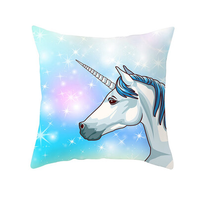 

Cute Rainbow Unicorn Pillow Printed Bed Sofa Cartoon Throw Pillow Case Cushion Cover