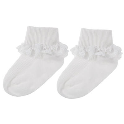 

Spring Lace Baby Infants Solid Color Cotton Vertical Stripe Anti-Skid Socks
