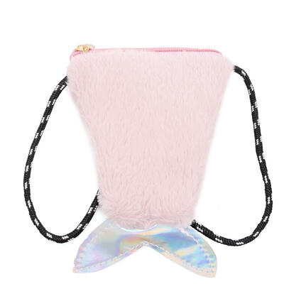 

Sequins Fish Tail Bag Women Girls Shoulder Messenger Plush Zip Small Bags