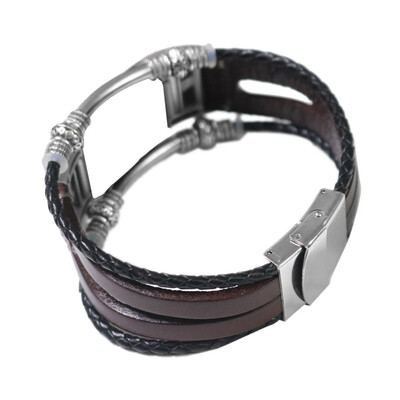 

〖Follure〗Replacement Leather Wristband Band Strap Bracelet For Fitbit Charge 2 BK