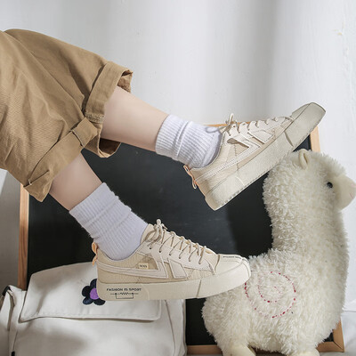 

EVEM spot new autumn female Korean version of Huiyan invalid resistance canvas shoes front strap f