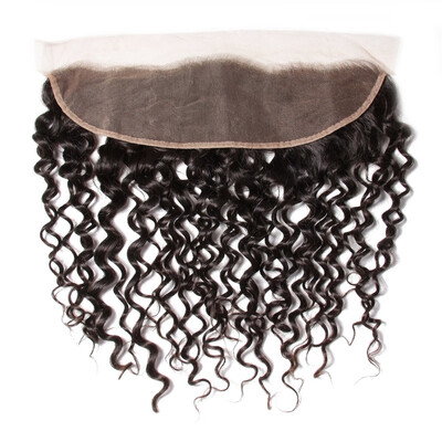

UNice Brazilian Curly Human Hair Lace Frontal with Pre-plucked 10-20"