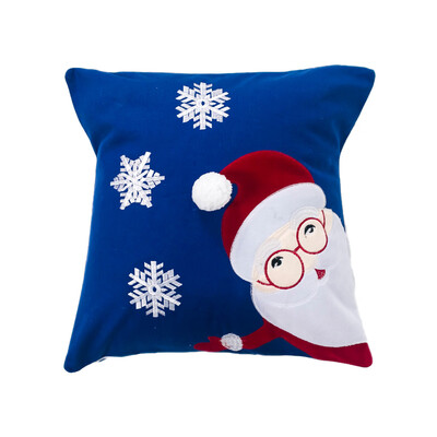 

Tailored New Christmas Snowman Alphabet Cotton Embroidery Decorative Pillowcase