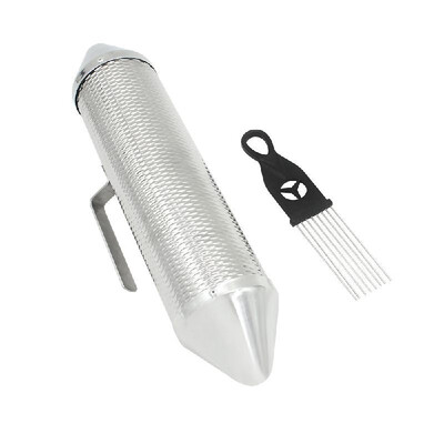 

Stainless Steel Metal Guiro Percussion Instrument Musical Training Tool with Scraper