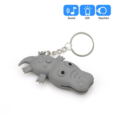 

〖Follure〗Cute Cartoon Crocodile Keychain With LED Light And Sound Keyfob Kids Toy Gift