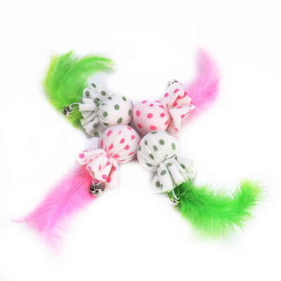 

Greensen 3pcs Pet Cat Feather With Bell Plush Toy Cat Toy Interactive Toy Funny Cat Toy