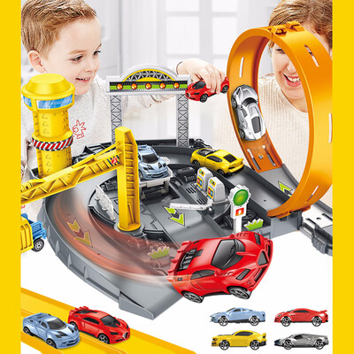 

YIWULAChildren Vehicle Playsets Car Track Assembly Car Model Parking Lot Engineering C