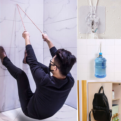 

Siaonvr 6x Strong Transparent Suction Cup Sucker Wall Hooks Hanger For Kitchen Bathroom