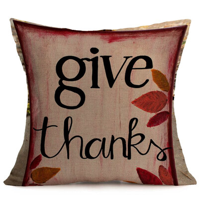 

Siaonvr Happy Fall Thanksgiving Day Soft Linen Pillow Case Cushion Cover Home Decor