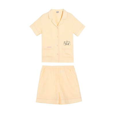 

CONYSON childrens short sleeve suit girls gauze pajamas 4999