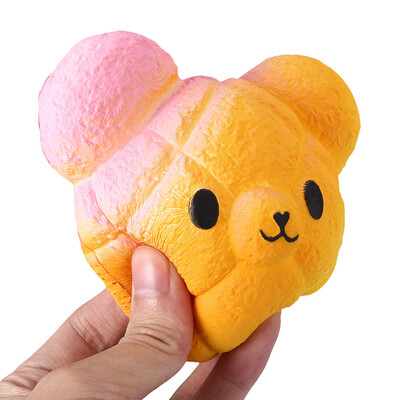 

Siaonvr Kawaii Cartoon Bear Slow Rising Cream Scented Stress Reliever Toy Blue