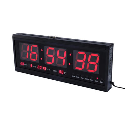 

Digits LED Wall Desk ALARM ClockDigital Large Big Digits LED Wall Desk ALARM Clock Calendar Temperature RedGreenBlue