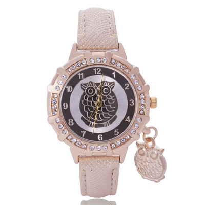 

Cartoon Owl Pendant Belt Watch Womens Numbers