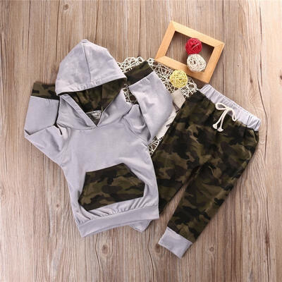 

2017 Toddler Kids Baby Boys Girls Hooded Tops Tracksuit Long Pants Outfits 2PCS Set