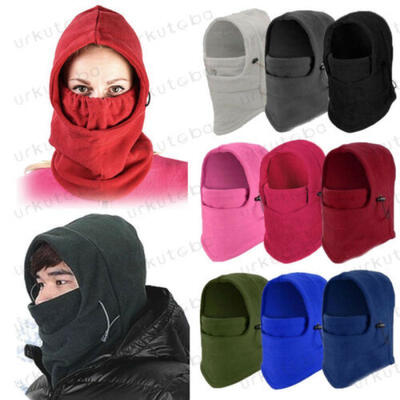 

Men Women Winter Fleece Hats Thick Warm Snow Cap Face Mask Cycling Hat Outdoor