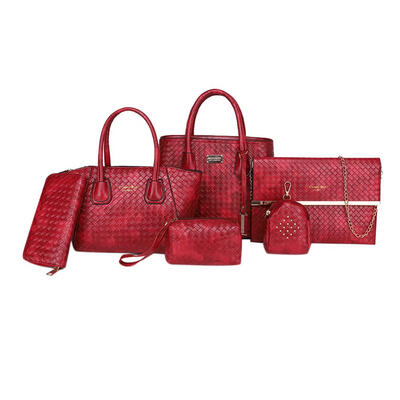 

6pcsset PU Leather Shoulder Messenger Handbags Women Clutch Crossbody Bags