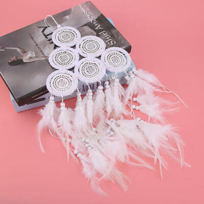 

Greensen Modern White Lace Dream Catcher Feather Jewelry Pendant Wedding Decoration