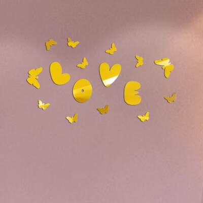 

〖Follure〗Mirror Wall Love Butterfly Removable Decal Vinyl Art Wall Sticker Home Decor BK