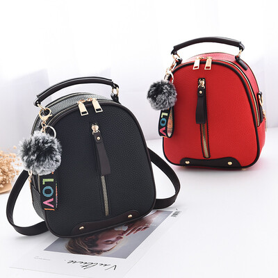 

Shoulder small backpack handbags new PU leather multi-purpose handbag shoulder diagonal pouch