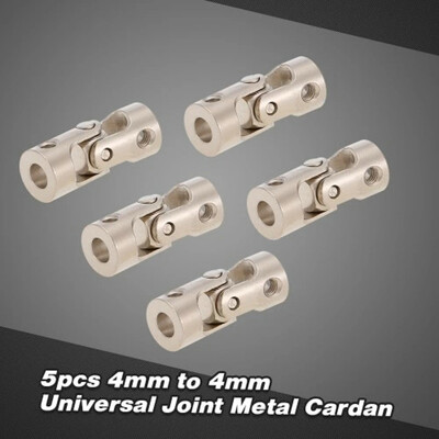 

Siaonvr 5pcs Stainless Steel 4 to 4mm Full Universal Joint Cardan Couplings for RC Car