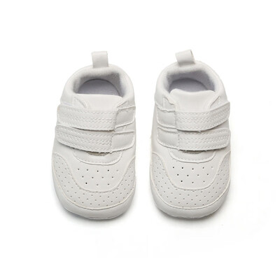 

Infant Girls Pre walker Baby Shoes Boys Sports Shoes Anti slip Soft Sole First Walker Baby Crib Shoes Casual Flat Sneakers white