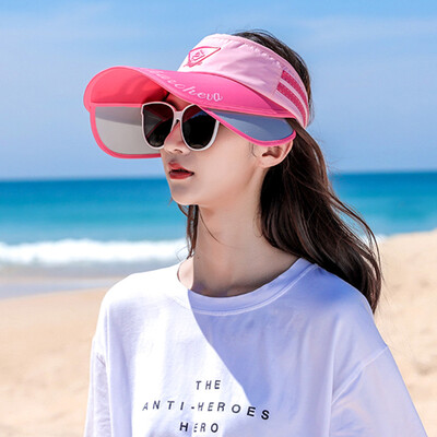 

Hat girl summer Korean version of the sky top sun hat shade UV big along the sun hat cycling out of the sun hat