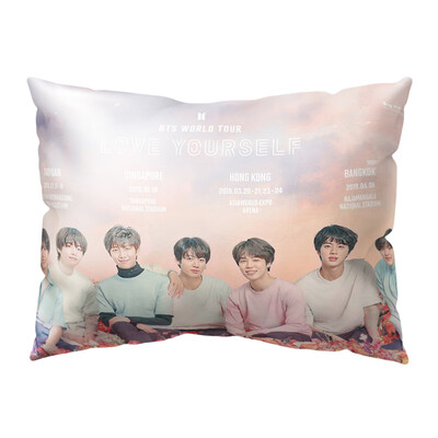 

KPOP BTS Bangtan Boys Rectangular Peach Skin Pillowcase Super Comfortable Printing Pillow Cover