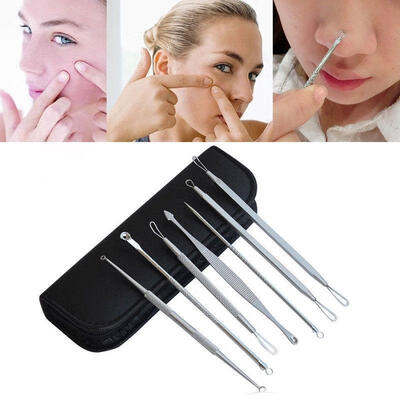 

7pcs Blackhead Acne Comedone Pimple Blemish Extractor Remover Stainless Tool Kit