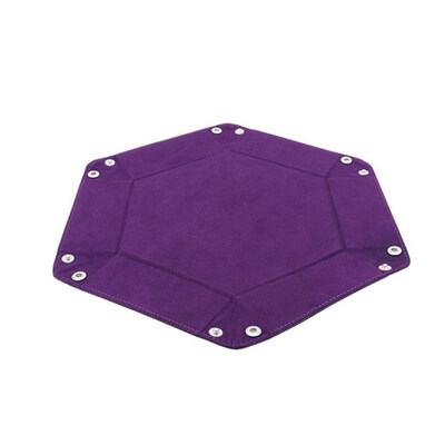 

Faux Leather Foldable Hex Dice Tray Bar Night Club Entertainment Storage Plate